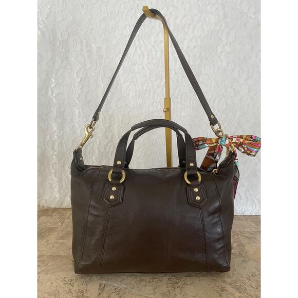 Coach campbell Dark brown leather convertible satchel shoulder bag F24690 - Picture 2 of 12